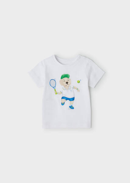 Bebé menino-Camiseta manga curta-T´shirt cachorro tenistas
