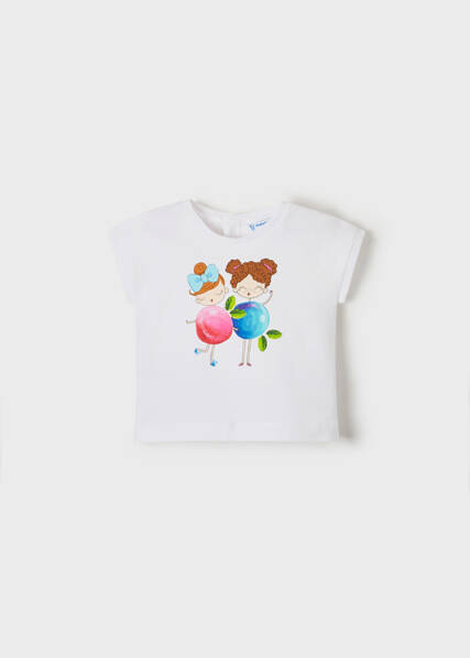 Bebé menina-Camiseta manga curta-T´shirt meninas maçã