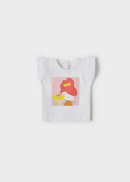 Bebé menina-Camiseta manga curta-Camiseta m/curta boneca