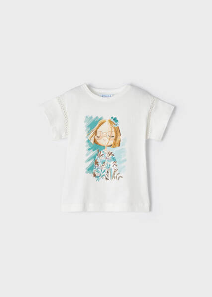 Menina-Camiseta manga curta-Camiseta m/curta boneca