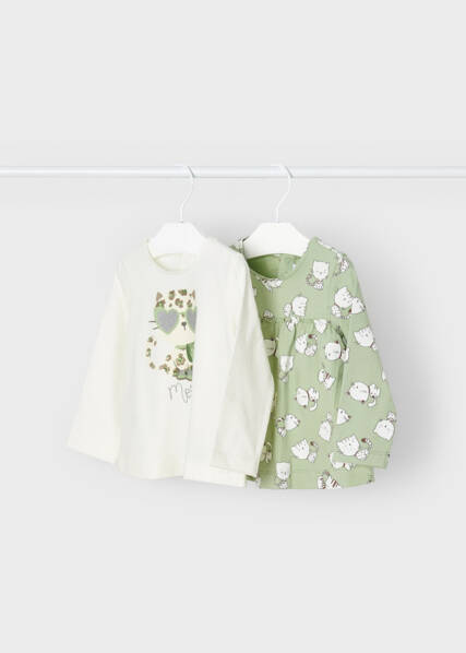 Bebé Menina-Camisolas-Pack 2 camisetas