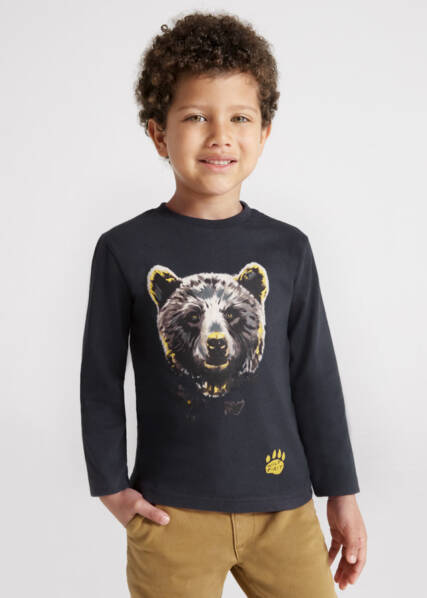Menino-Camisolas-Camiseta m/comp. urso