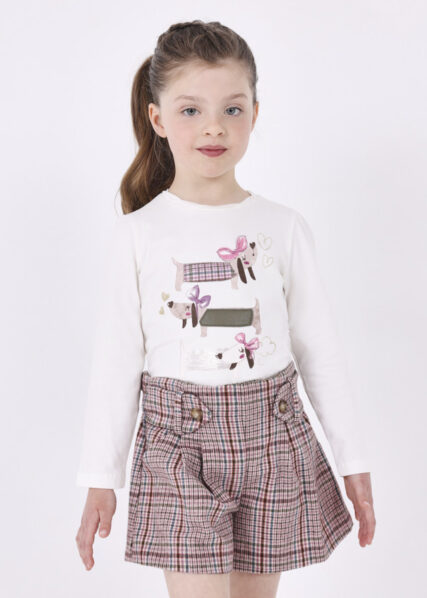 Mini Menina-Camiseta manga comprida-Camisola aplicações