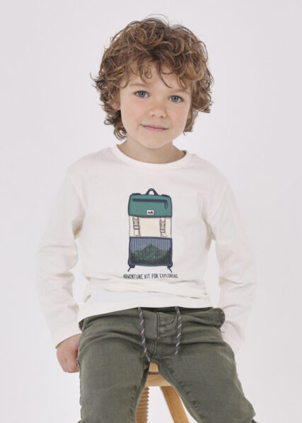 Mini Menino-Camiseta manga comprida-Camisola lenticular hd